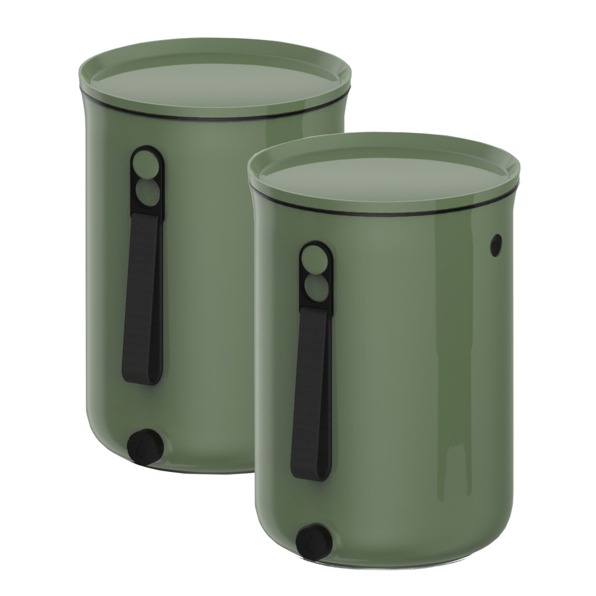 2 composteurs Bokashi Essential 15,3L 1kg Activateur,Crème
