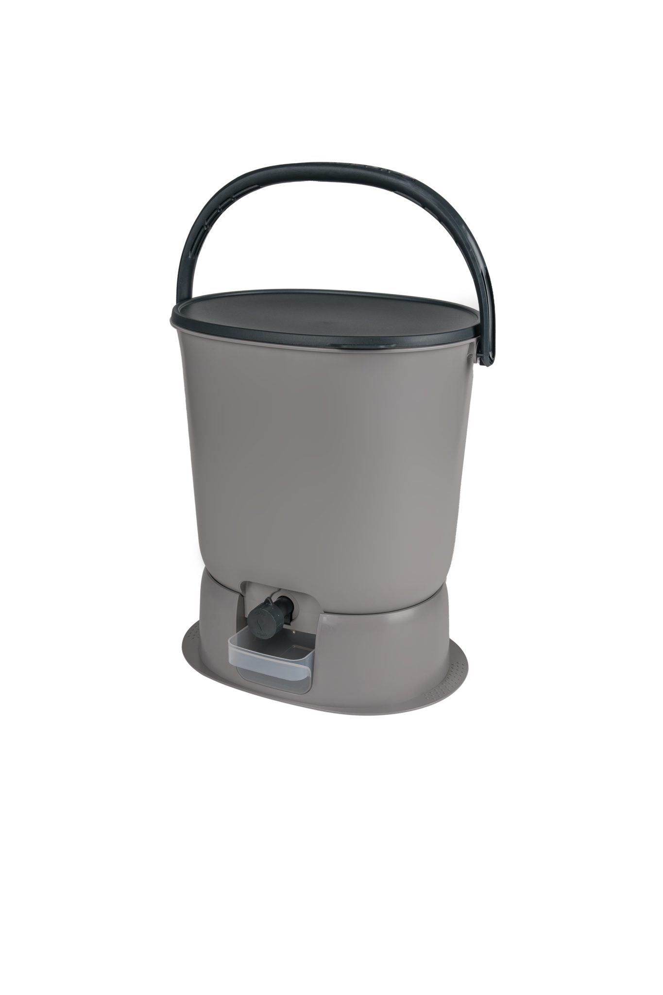 Coș pentru compostare Bokashi Organko Essential LightGrey + bază, 15
